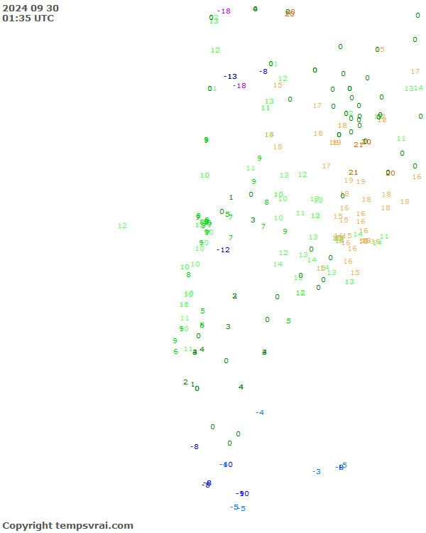 Aktuelle Messwerte für Chile