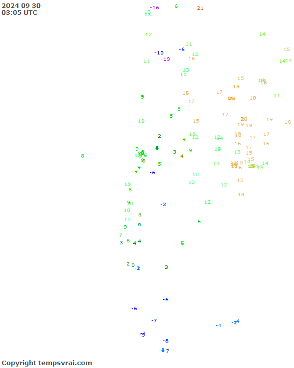 Aktuelle Messwerte für Chile