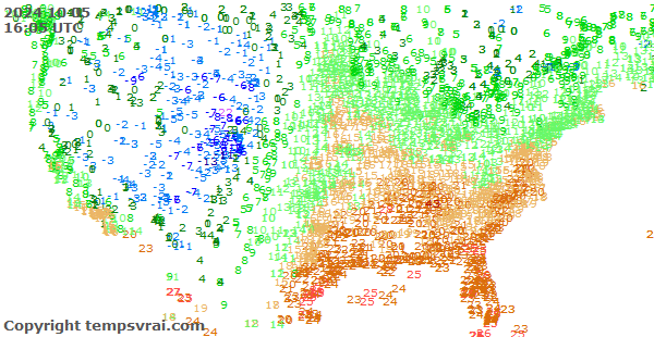 Aktuelle Messwerte für USA