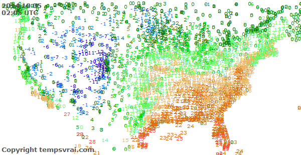 Aktuelle Messwerte für USA