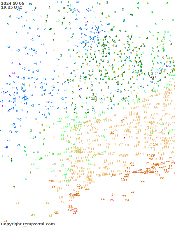 Aktuelle Messwerte für USA-Mitte