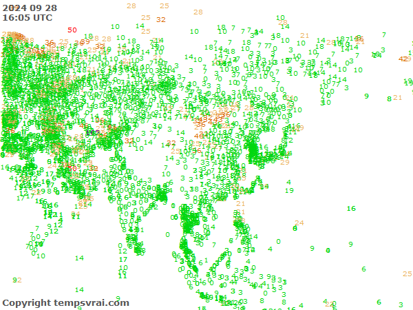 Aktuelle Messwerte für Asien