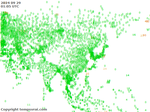 Aktuelle Messwerte für Asien