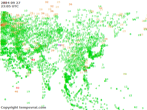 Aktuelle Messwerte für Asien