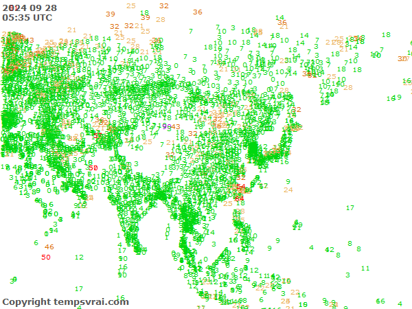 Aktuelle Messwerte für Asien