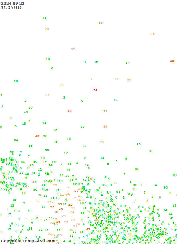 Aktuelle Messwerte für Kanada-Mitte