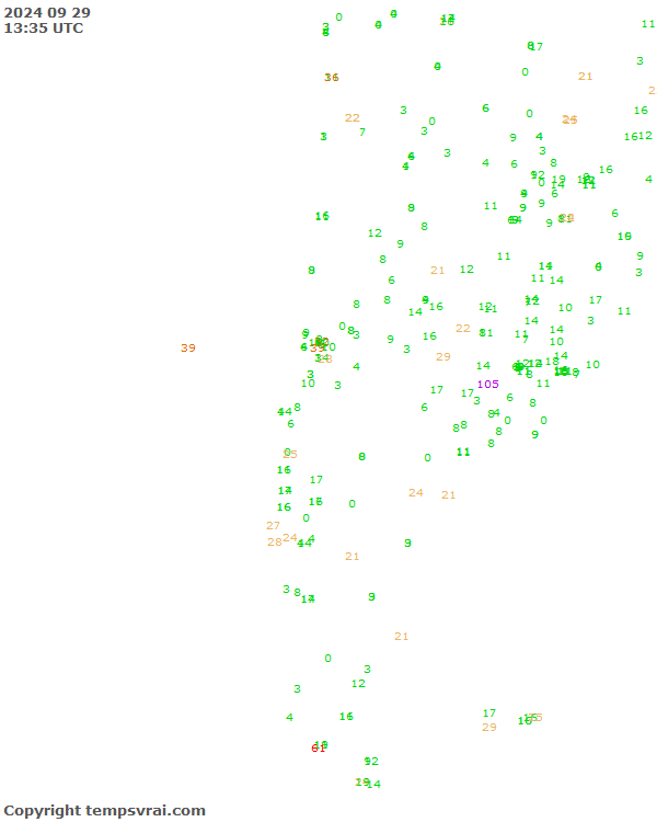 Aktuelle Messwerte für Chile