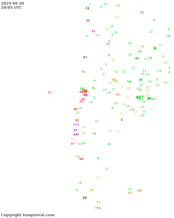 Aktuelle Messwerte für Chile