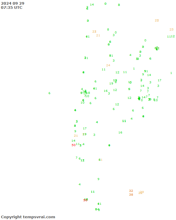 Aktuelle Messwerte für Chile