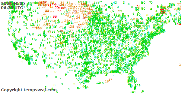 Aktuelle Messwerte für USA