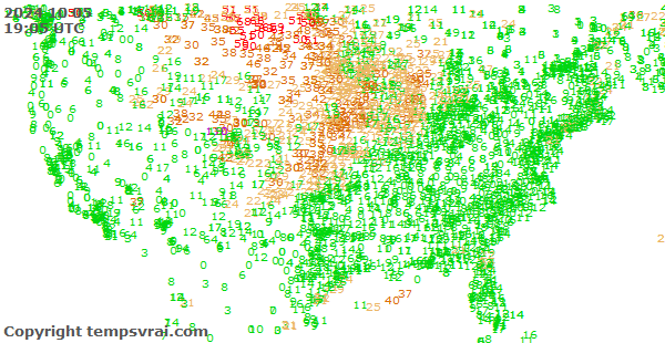 Aktuelle Messwerte für USA