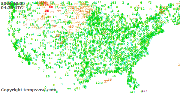 Aktuelle Messwerte für USA