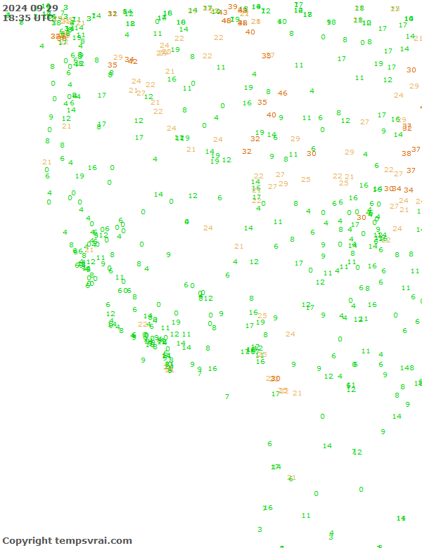 Aktuelle Messwerte für USA-West