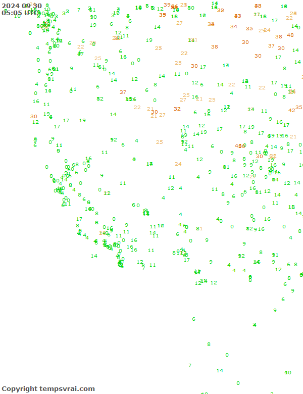 Aktuelle Messwerte für USA-West