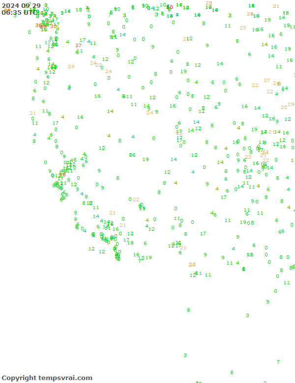 Aktuelle Messwerte für USA-West