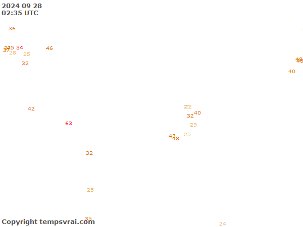 Aktuelle Messwerte für Asien