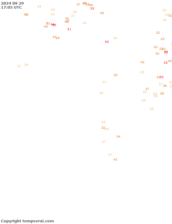 Aktuelle Messwerte für USA-West