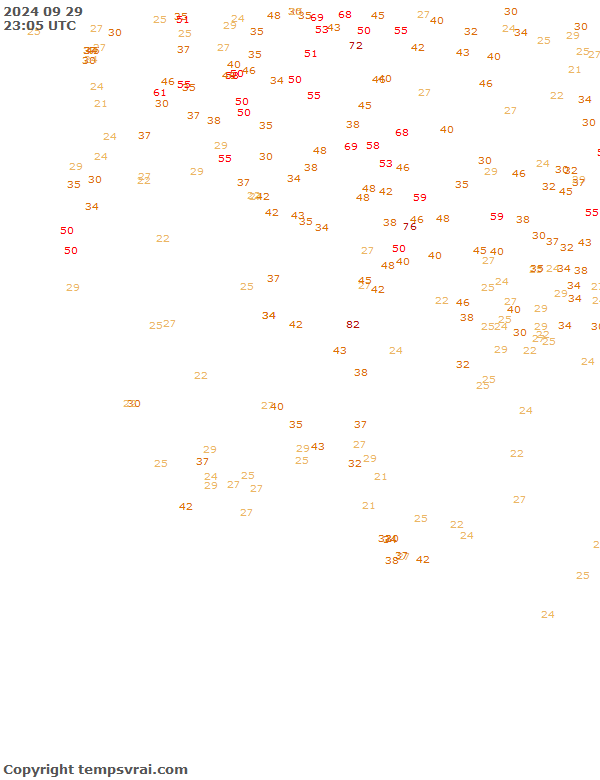 Aktuelle Messwerte für USA-West