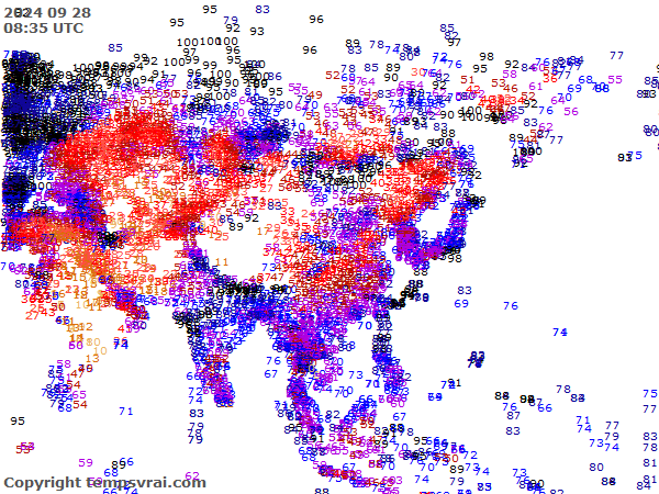 Aktuelle Messwerte für Asien