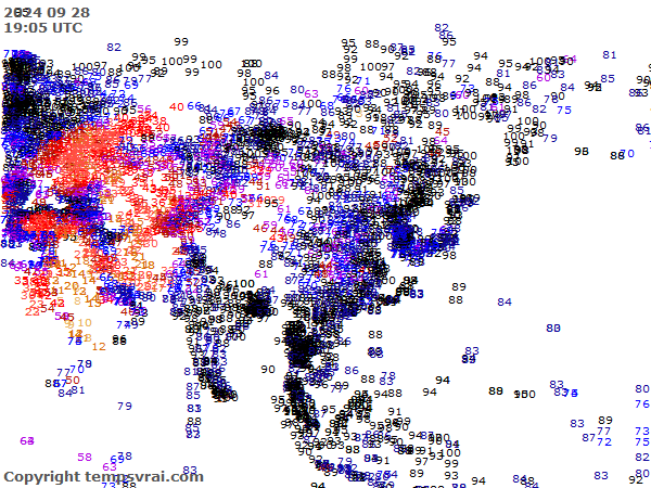 Aktuelle Messwerte für Asien