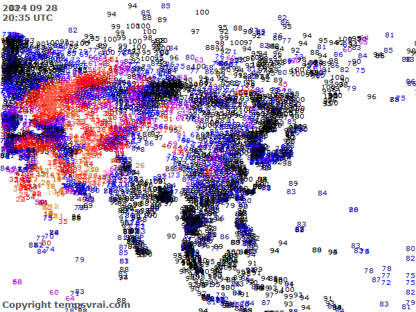 Aktuelle Messwerte für Asien