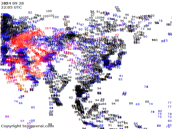 Aktuelle Messwerte für Asien