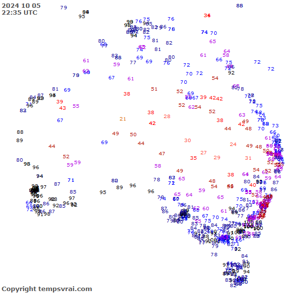 Aktuelle Messwerte für Australien