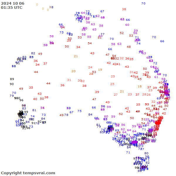 Aktuelle Messwerte für Australien