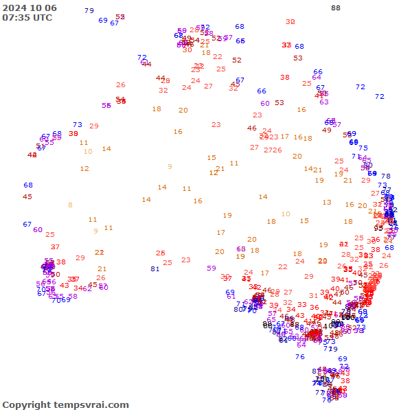 Aktuelle Messwerte für Australien