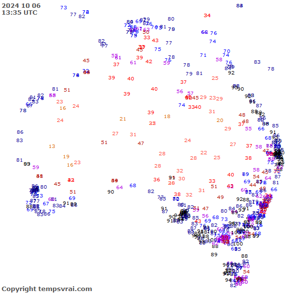 Aktuelle Messwerte für Australien