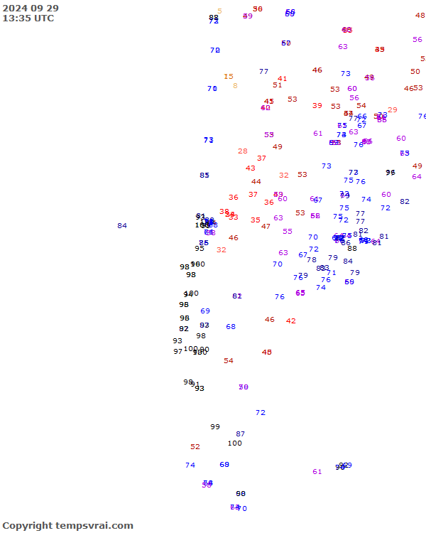 Aktuelle Messwerte für Chile