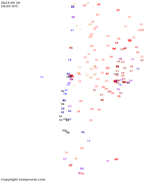 Aktuelle Messwerte für Chile