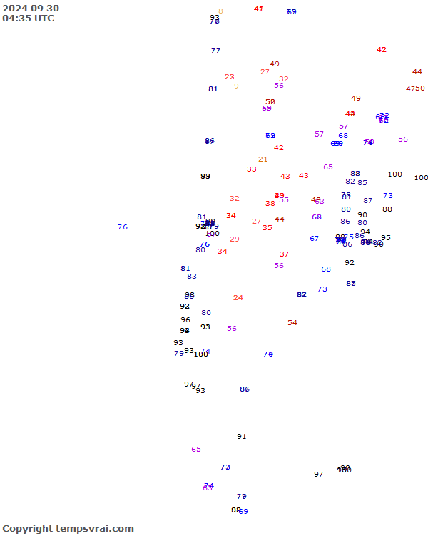 Aktuelle Messwerte für Chile