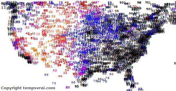 Aktuelle Messwerte für USA