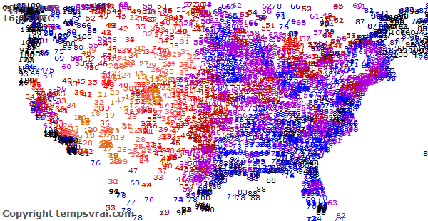 Aktuelle Messwerte für USA