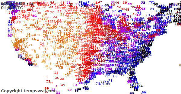 Aktuelle Messwerte für USA