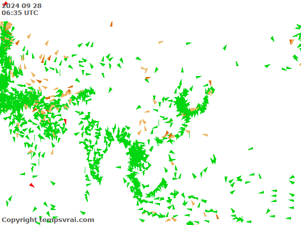 Aktuelle Messwerte für Asien