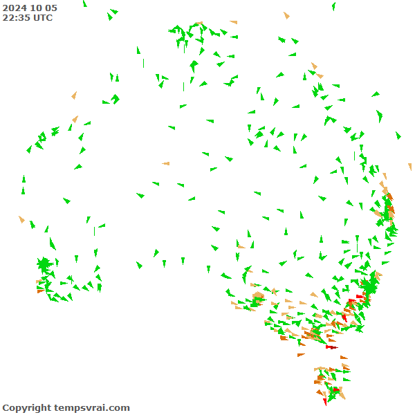 Aktuelle Messwerte für Australien