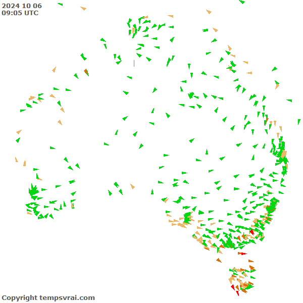 Aktuelle Messwerte für Australien