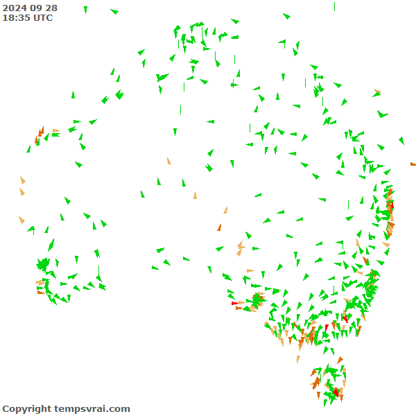 Aktuelle Messwerte für Australien