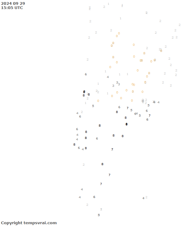 Aktuelle Messwerte für Chile