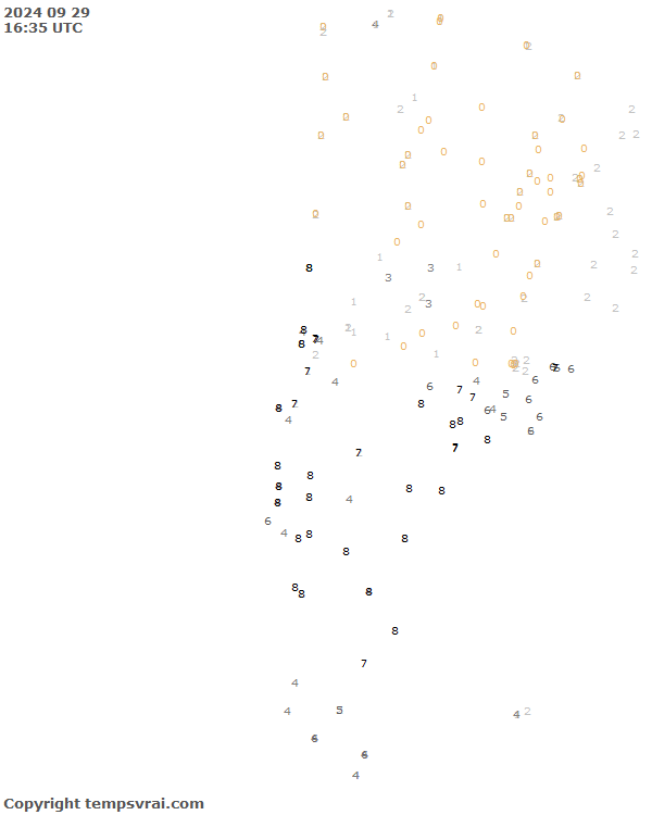 Aktuelle Messwerte für Chile