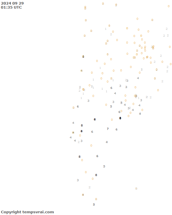 Aktuelle Messwerte für Chile