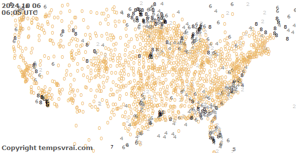 Aktuelle Messwerte für USA