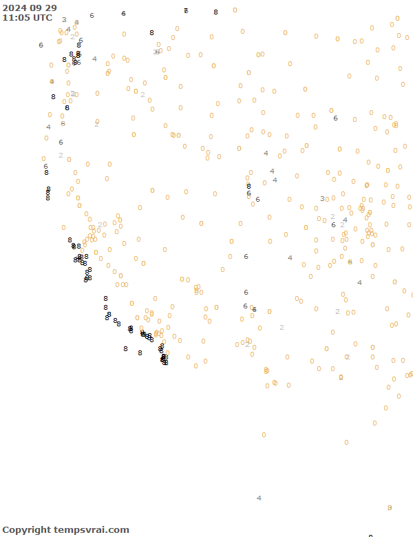 Aktuelle Messwerte für USA-West