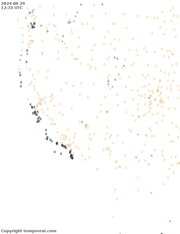 Aktuelle Messwerte für USA-West