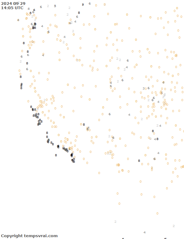 Aktuelle Messwerte für USA-West