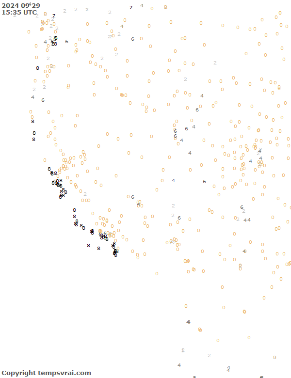 Aktuelle Messwerte für USA-West