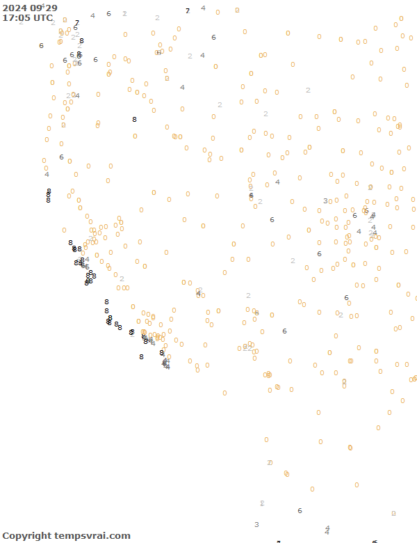 Aktuelle Messwerte für USA-West