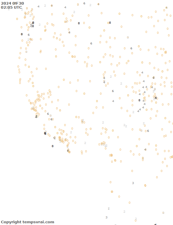 Aktuelle Messwerte für USA-West